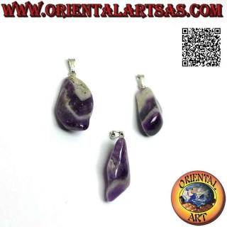 Améthyste Chevron Naturelle Roulée | Pendentif Hypoallergénique