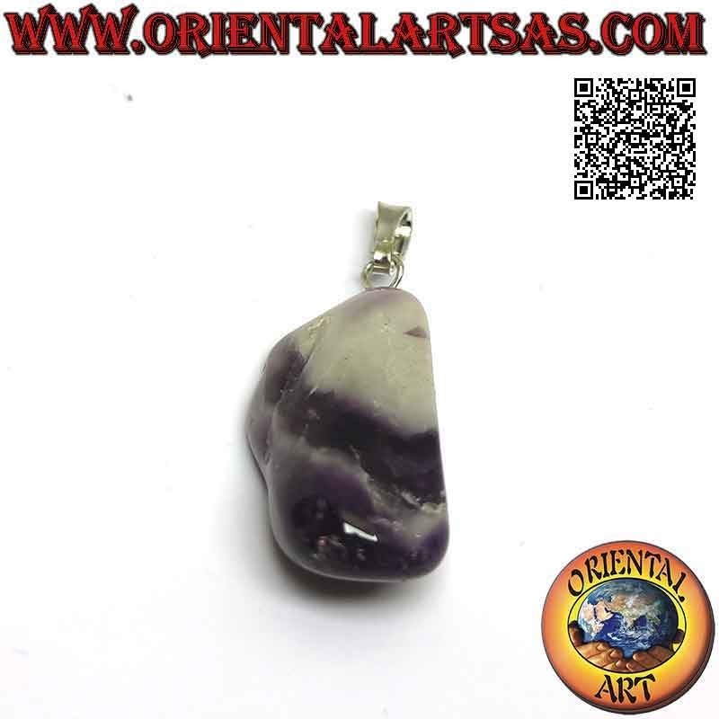 Améthyste Chevron Naturelle Roulée | Pendentif Hypoallergénique