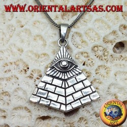 pendentif en argent Pyramide des Illuminati