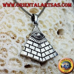 pendentif en argent Pyramide des Illuminati
