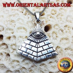 pendentif en argent Pyramide des Illuminati