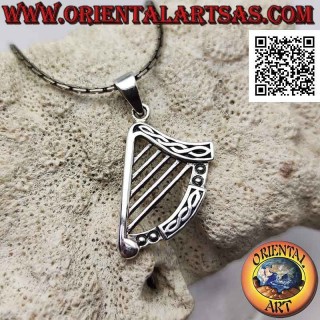 Pendentif en argent, Harpe celtique (grand)