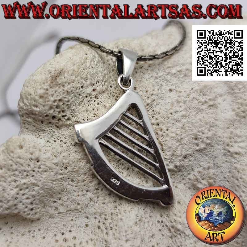 Colgante de plata, Arpa celta (grande)