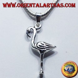 Flamingo-Anhänger aus Silber