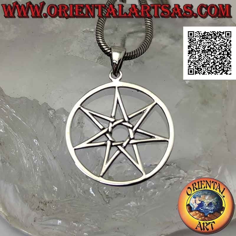 Silberanhänger, Heptagramm (Symbol der Vollkommenheit des Menschen in seiner Ganzheit, Körper und Seele)