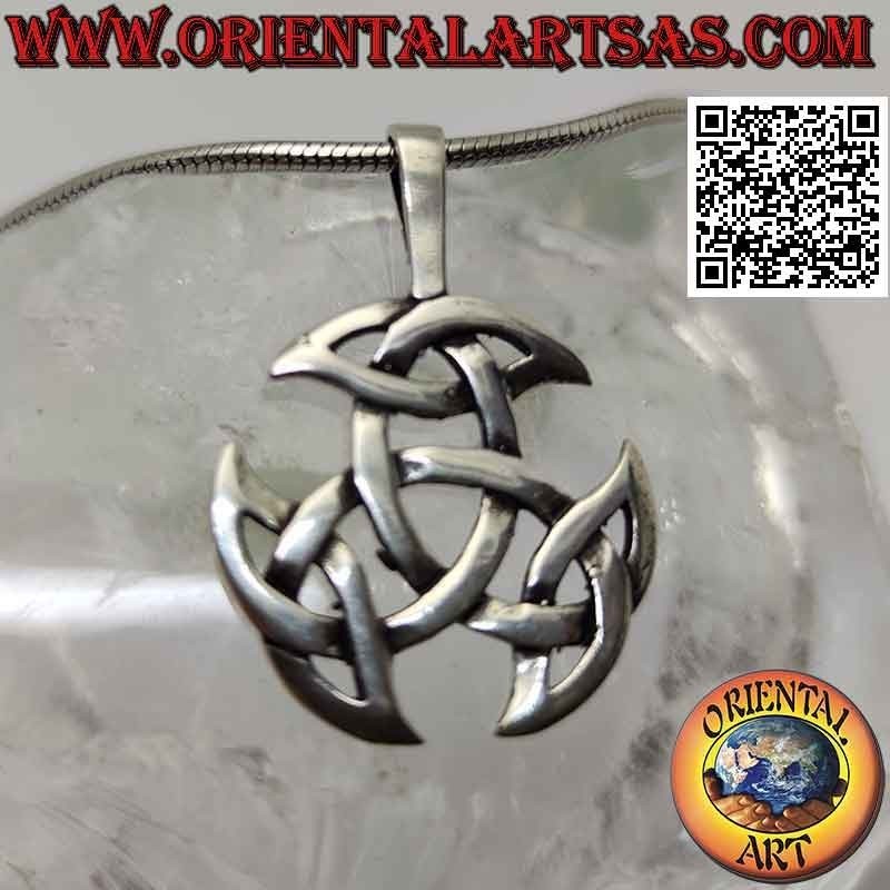 Ciondolo in argento, triquetra carolingia (grande)