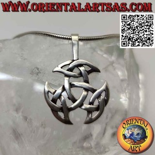 Pendentif en argent, triquetra carolingien (grand)