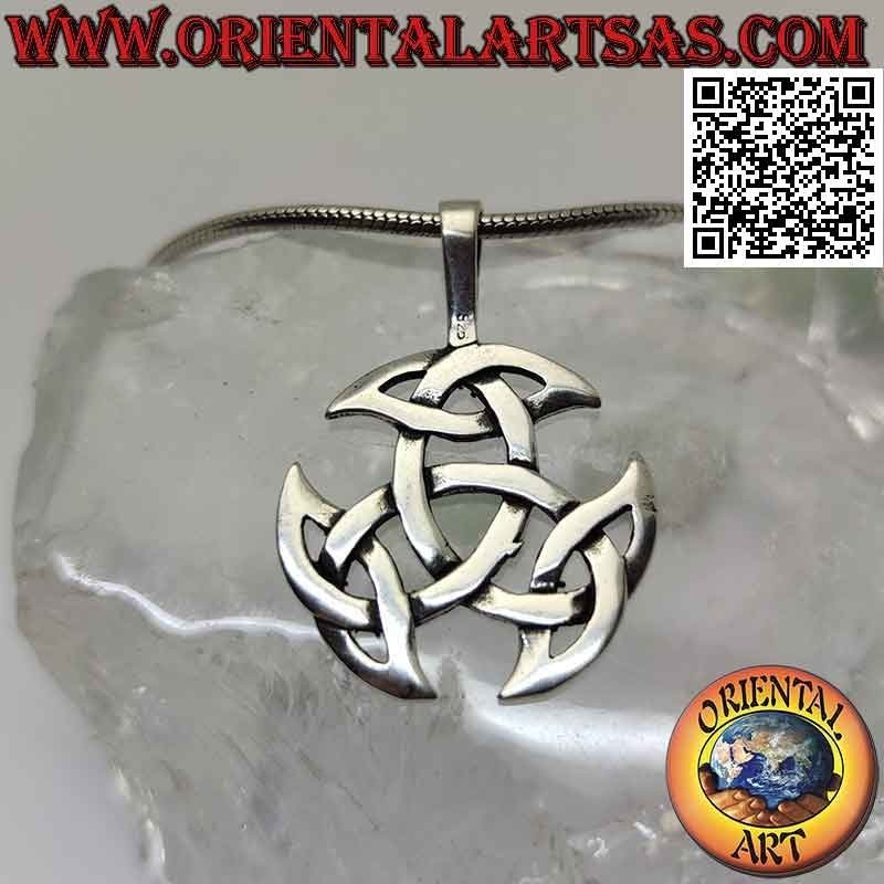 Silver pendant, Carolingian triquetra (large)
