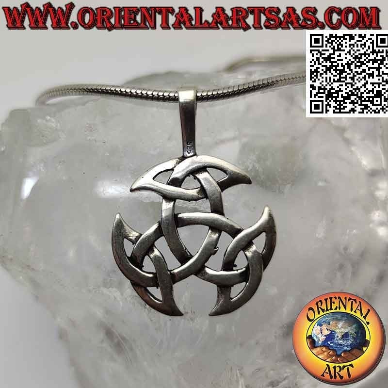 Ciondolo in argento, triquetra carolingia (grande)