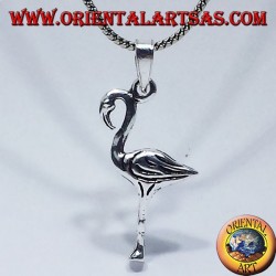 Flamingo-Anhänger aus Silber