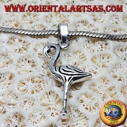 Flamingo-Anhänger aus Silber