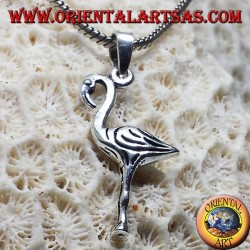 Flamingo pendant in silver