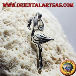 Flamingo-Anhänger aus Silber