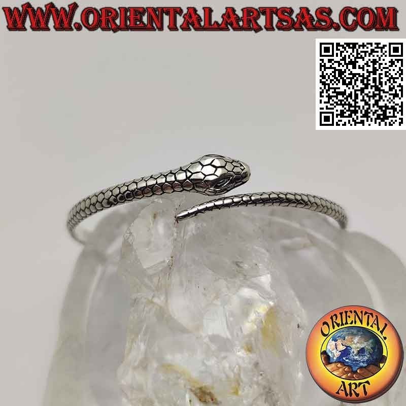 Brazalete con forma de serpiente "Ouroboros" en plata 925 ‰ (ouroboros)