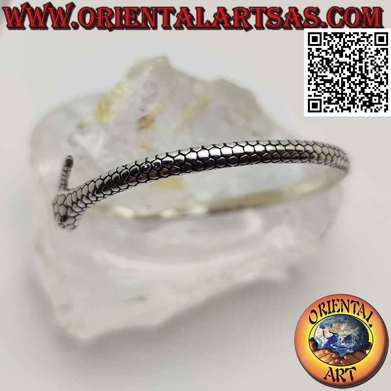 Jonc forme serpent "Ouroboros" en argent 925 ‰ (ouroboros)