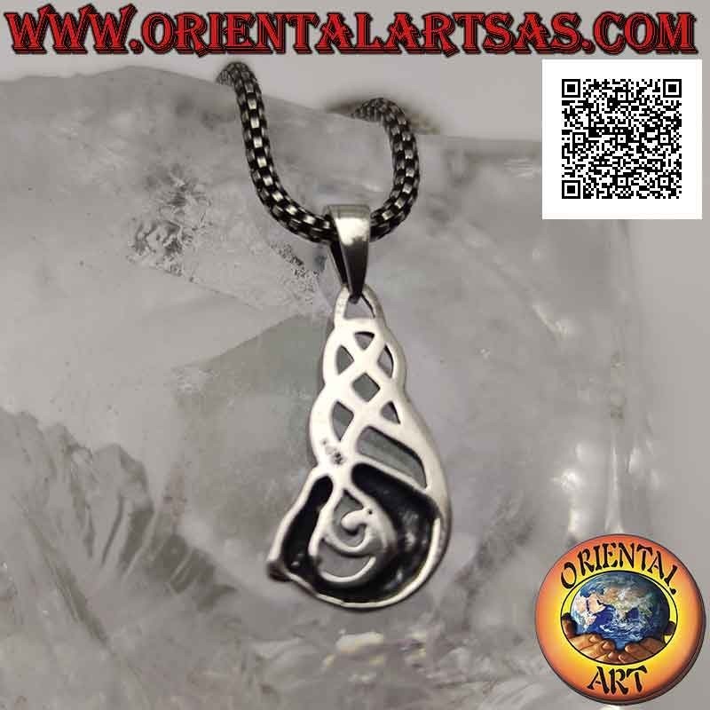 Pendentif en argent, alouette celtique (donneur d'esprit victorieux de l'adversité)