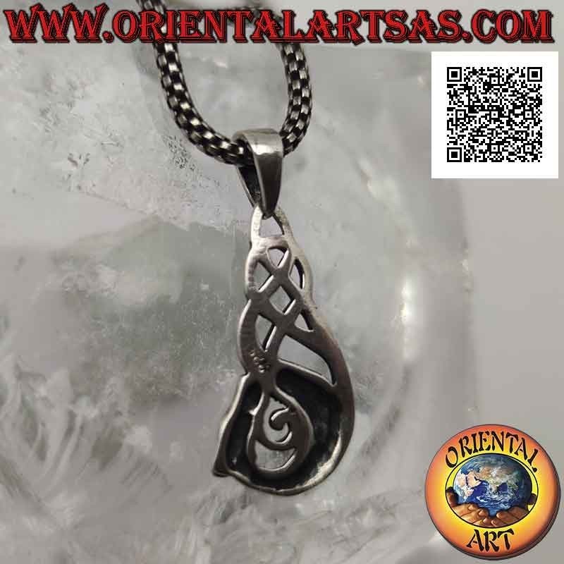 Colgante de plata, alondra celta (dador de espíritu victorioso sobre la adversidad)