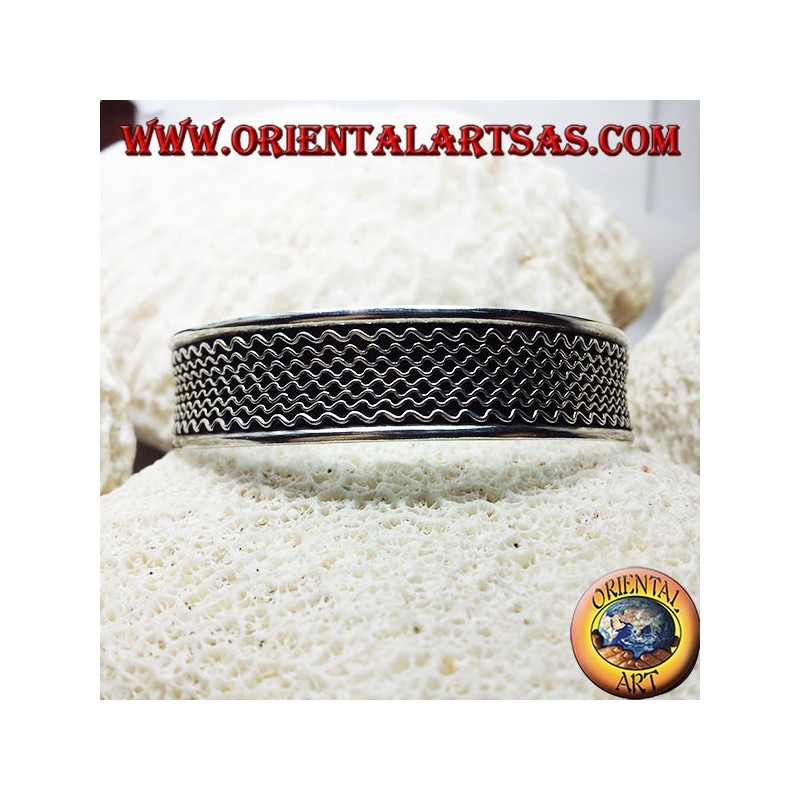 bracciale in argento fatto a mano Onde 