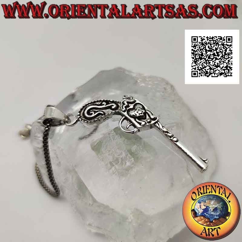 Colgante de Plata 925 Revólver | Estilo Cowboy y Western