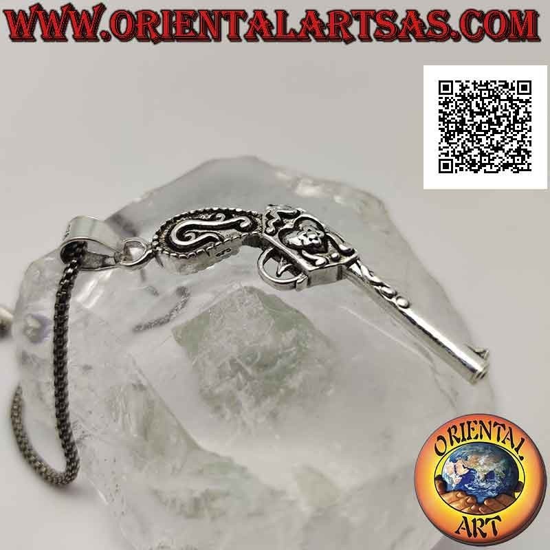 Colgante de Plata 925 Revólver | Estilo Cowboy y Western