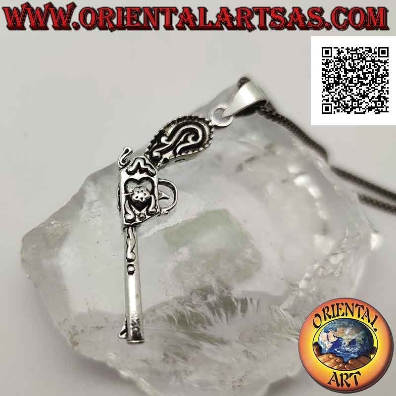 Ciondolo Argento 925 Pistola Revolver Cowboy | Stile Western