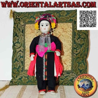 Muñeca tradicional tailandesa de Chiang Mai - la tribu de Meo Mong (hecha a mano)