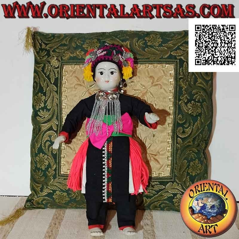 Traditionelle Thai-Puppe aus Chiang Mai - dem Stamm der Meo Mong (handgefertigt)