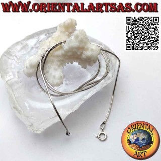 925 ‰ silver chain necklace, classic "snake" link or mouse tail (thickness 0.8 mm)