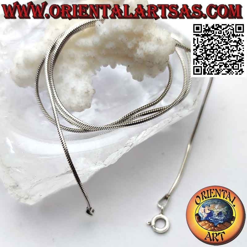 925 ‰ silver chain necklace, classic "snake" link or mouse tail (thickness 0.8 mm)