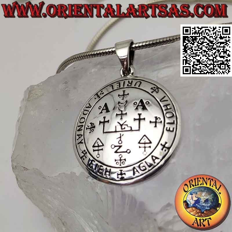 Pendentif en argent, sceau de l'archange Uriel (sceaux du roi Salomon)