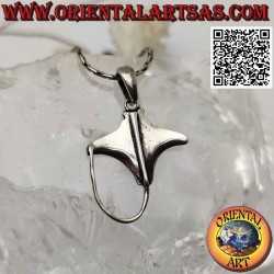 Silver pendant, ray fish,...