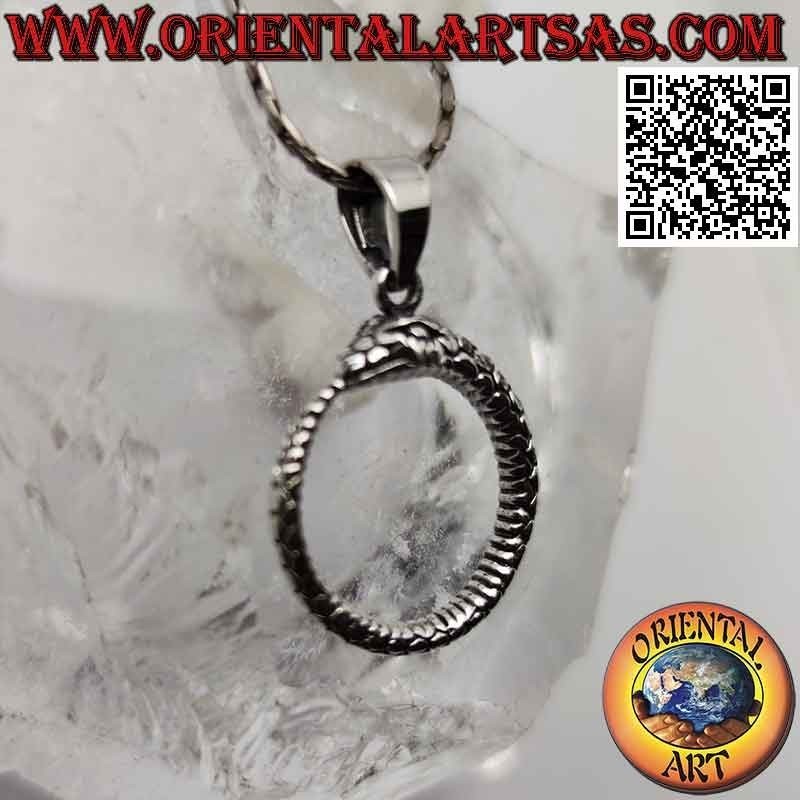 Silberanhänger in Form von Ouroboros oder Ouroboros (Ø 22 mm)