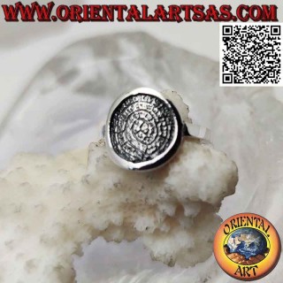 Anello in argento, "Il Disco di Festo" con lati lisci (piccolo)