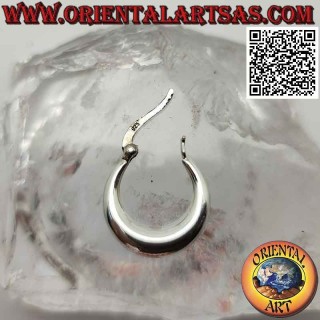 Silberohrringe, 20mm einfache glatte halbmondförmige Kreise (Hebel)