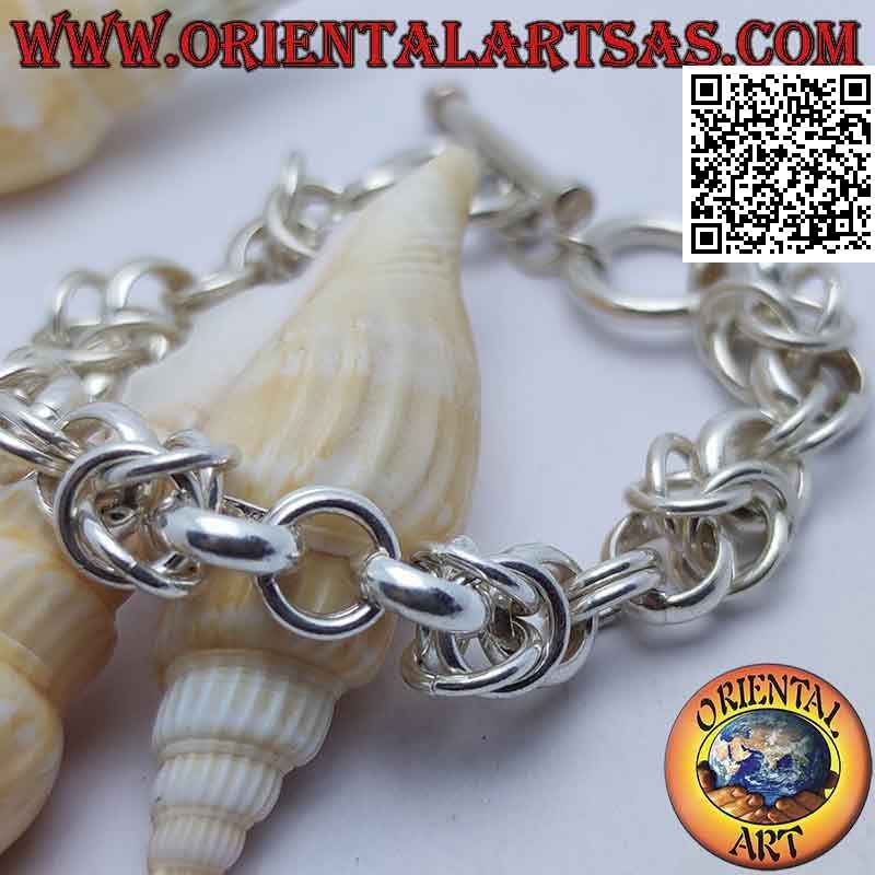 Bracciale Argento 925 Catena Anelli Tondi | Oriental Art