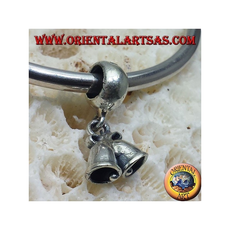 silver charms pendants, bells