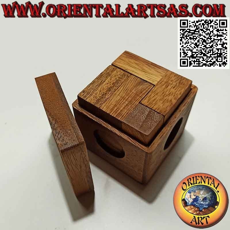 Logikspiel (Denkspiel), Puzzlewürfel "die halbe Stunde" von Stewart Coffin (Somawürfel mit einer Lösung)