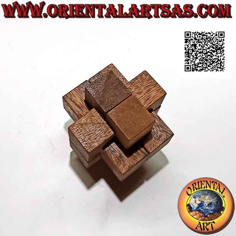 Logic game (puzzle), "devil's knot" (also called devil's cross) in suar wood
