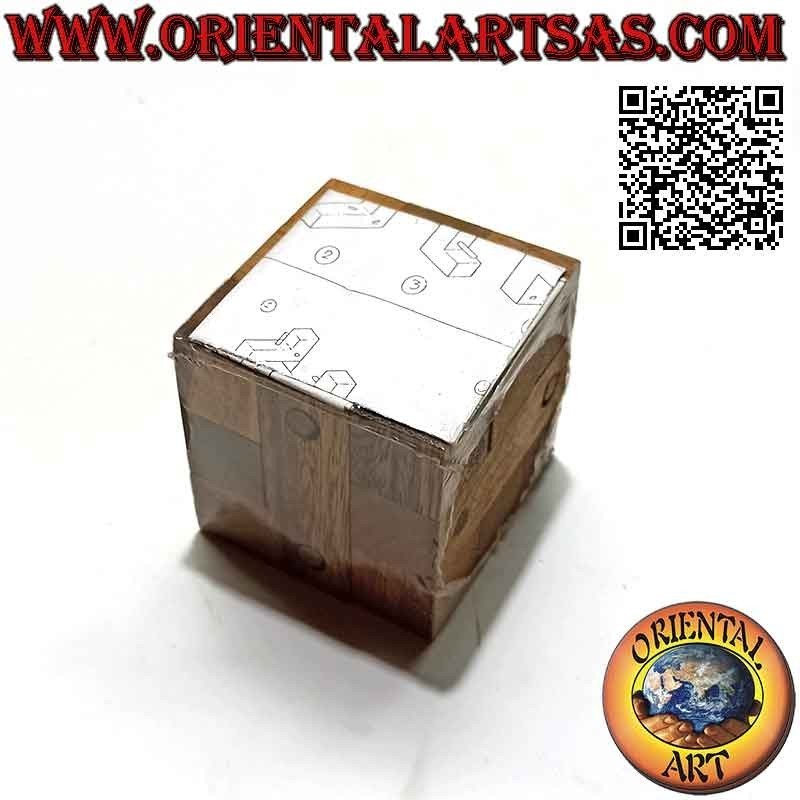 Logic game (puzzle), "the nailed cube" in suar wood