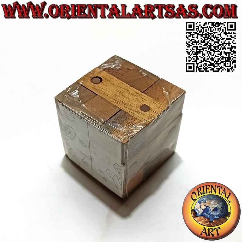 Logic game (puzzle), "the nailed cube" in suar wood