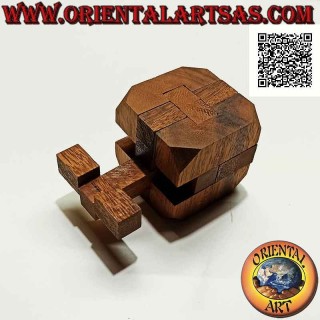 Logic game (puzzle), "the 3D diamond cube" in suar wood