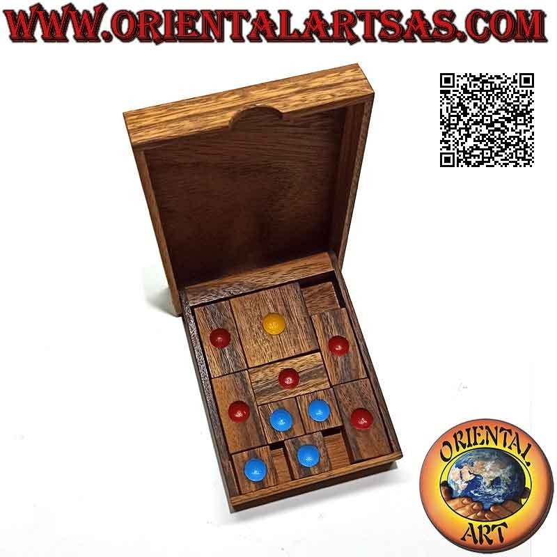 Gioco di logica (rompicapo), "Khun Phaen" (thai game) in legno di suar