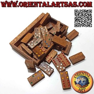Gioco da tavolo, "Domino" in legno di suar