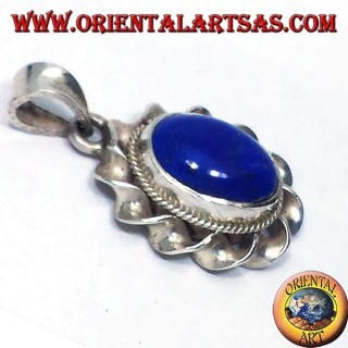 Silber-Anhänger mit Oval Lapislazuli