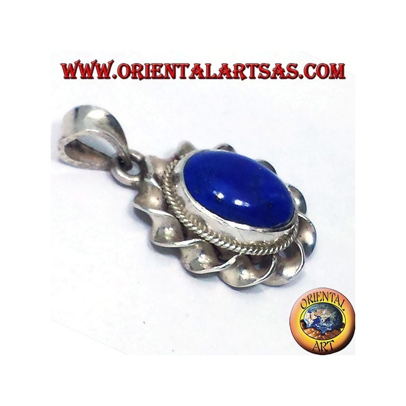 Silber-Anhänger mit Oval Lapislazuli