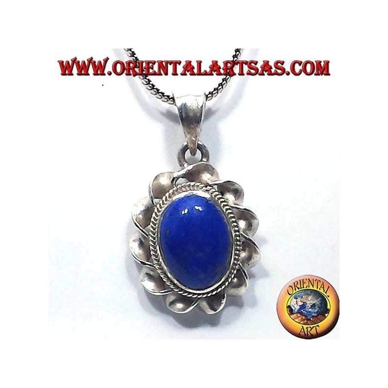 Pendentif en argent avec Oval Lapis Lazuli
