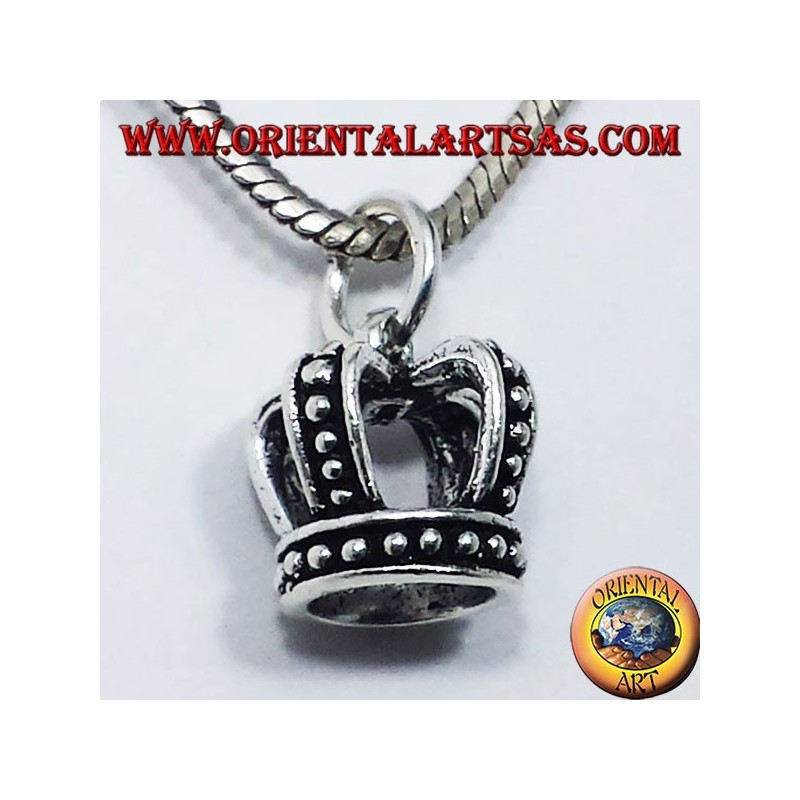 Ciondolo in argento corona