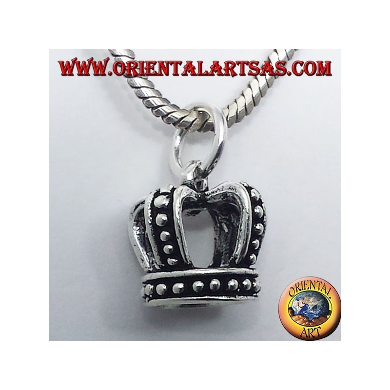 colgante de plata, corona