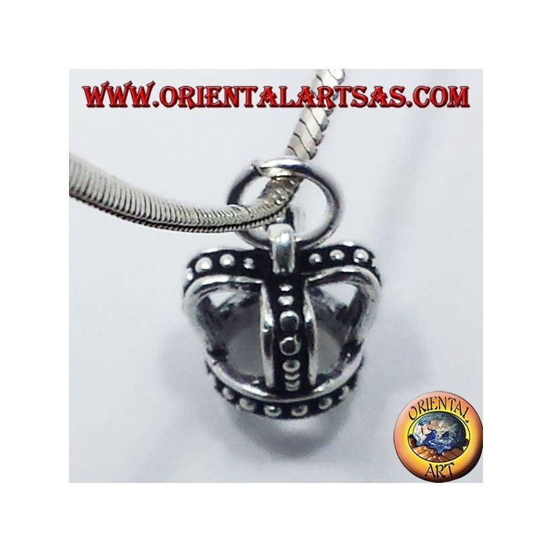 pendentif en argent, couronne