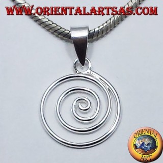 spiral pendant in silver